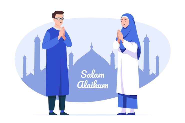 Vector Gratis ilustrasi salam desain datar digambar tangan