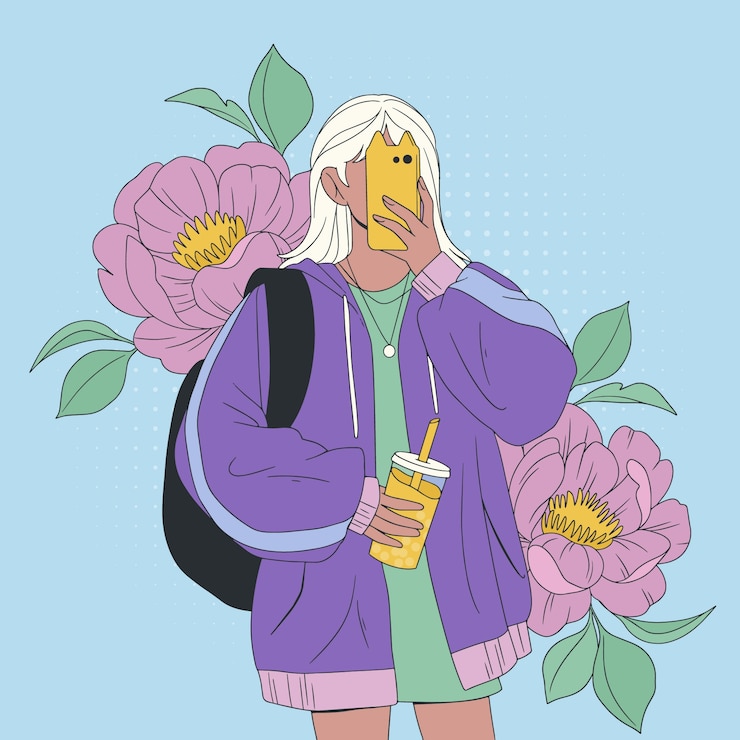Vector Gratis ilustrasi seni pop dan teknologi yang digambar tangan
