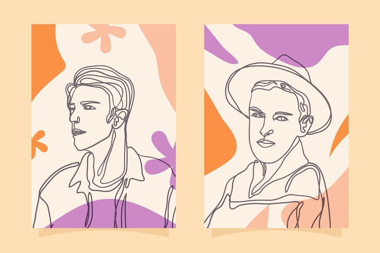 Vector Gratis ilustrasi seni satu garis digambar tangan