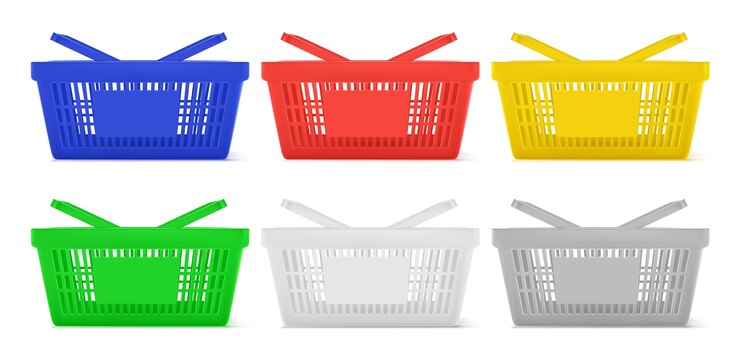 Vector Gratis ilustrasi set troli belanja supermarket