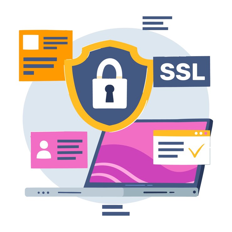 Vector Gratis ilustrasi ssl desain datar digambar tangan