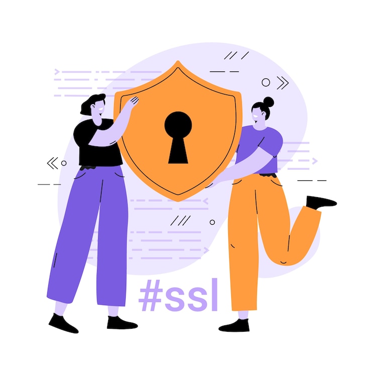 Vector Gratis ilustrasi ssl desain datar digambar tangan