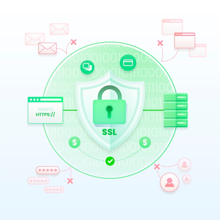 Vector Gratis ilustrasi ssl gradien
