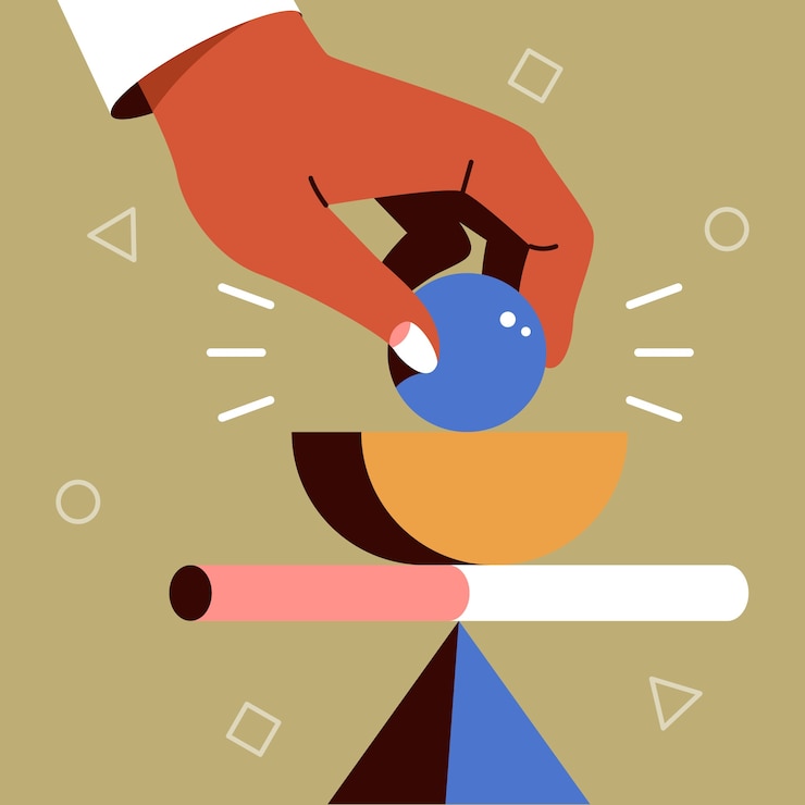 Vector Gratis ilustrasi stabilitas digambar tangan