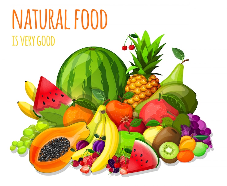 Vector Gratis ilustrasi still life set buah