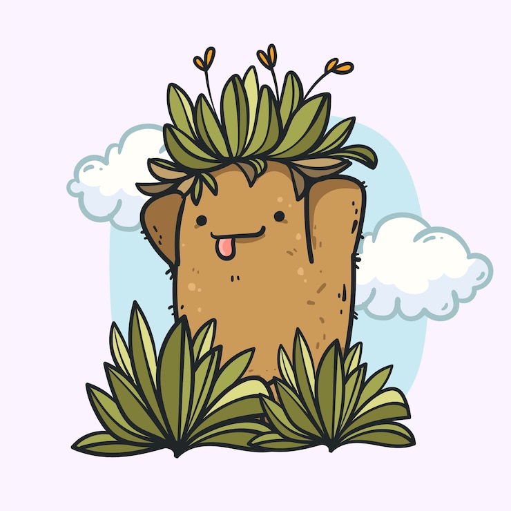 Vector Gratis ilustrasi tanaman frailejon desain datar