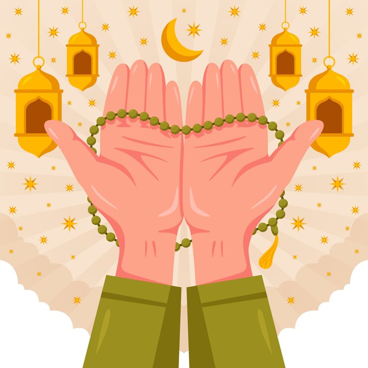 Vector Gratis ilustrasi tasbih desain datar