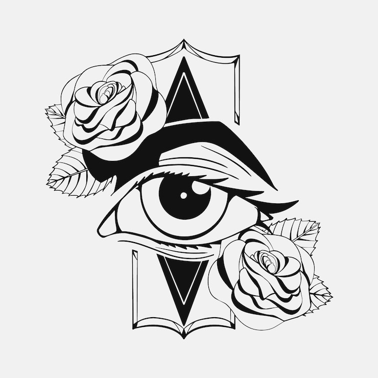 Vector Gratis ilustrasi tato chicano digambar tangan
