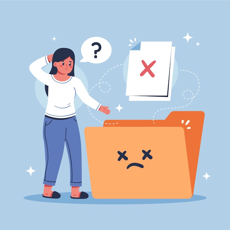 Vector Gratis ilustrasi tidak ada data digambar tangan