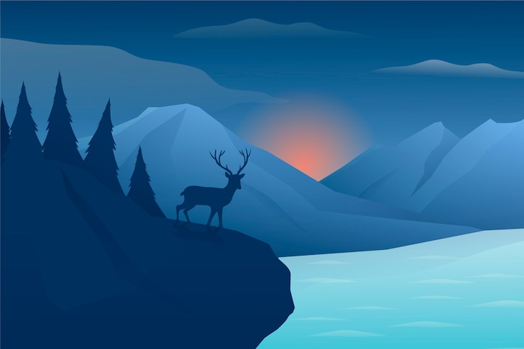 Vector Gratis ilustrasi titik balik musim dingin gradien