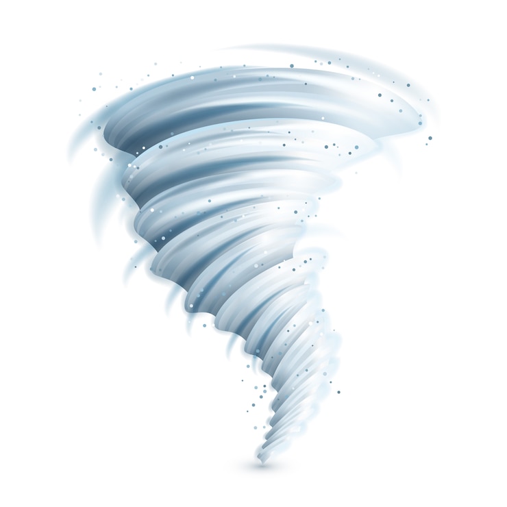 Vector Gratis ilustrasi tornado realistis