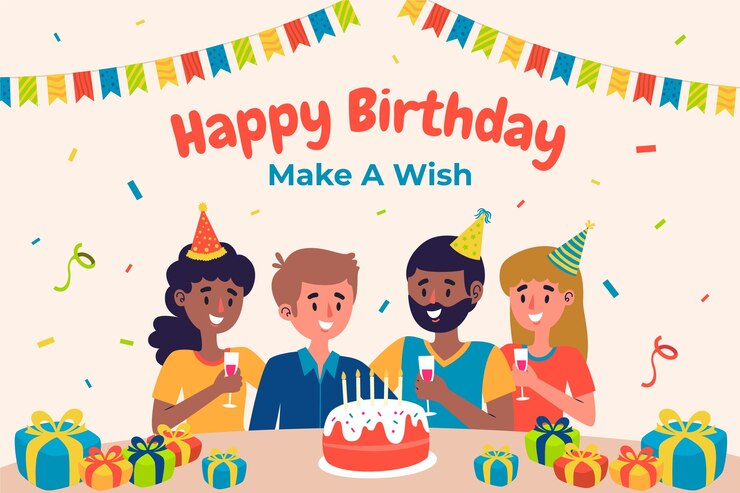 Vector Gratis ilustrasi ulang tahun digambar tangan