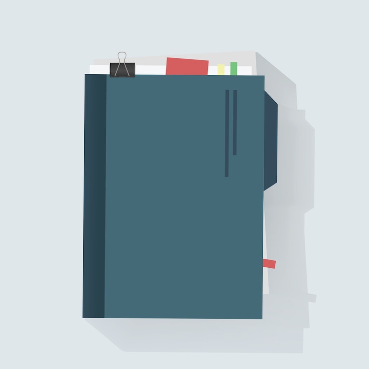 Vector Gratis ilustrasi vektor ikon buku catatan harian