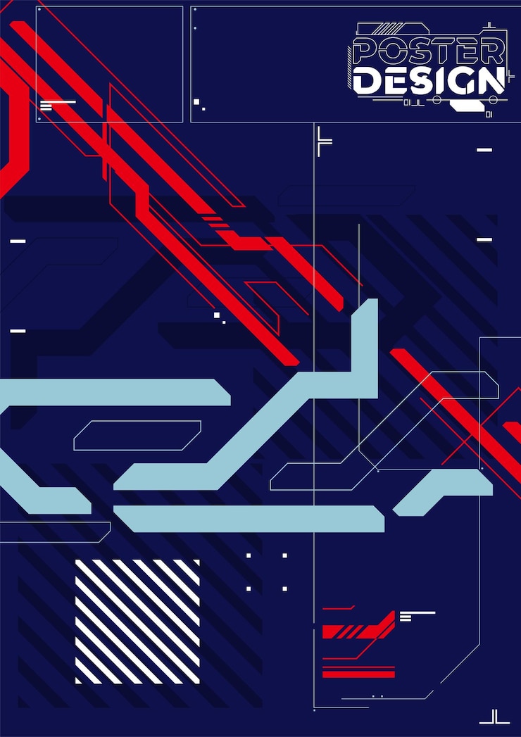 Vector Gratis ilustrasi vektor poster futuristik retro cyberpunk
