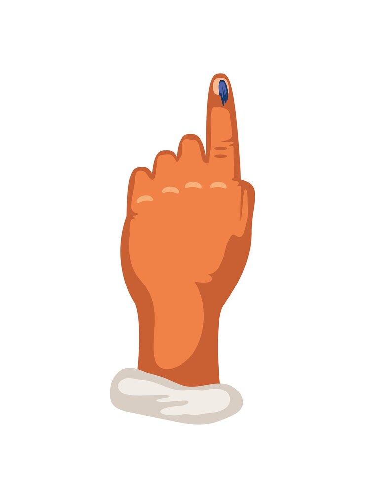 Vector Gratis india general election male hand