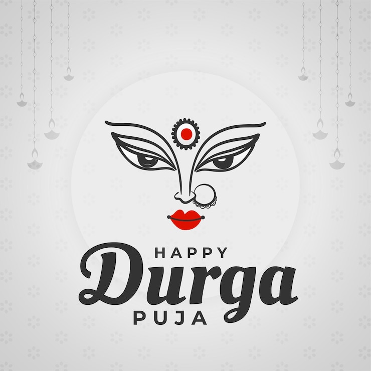 Vector Gratis indian durga pooja festival background