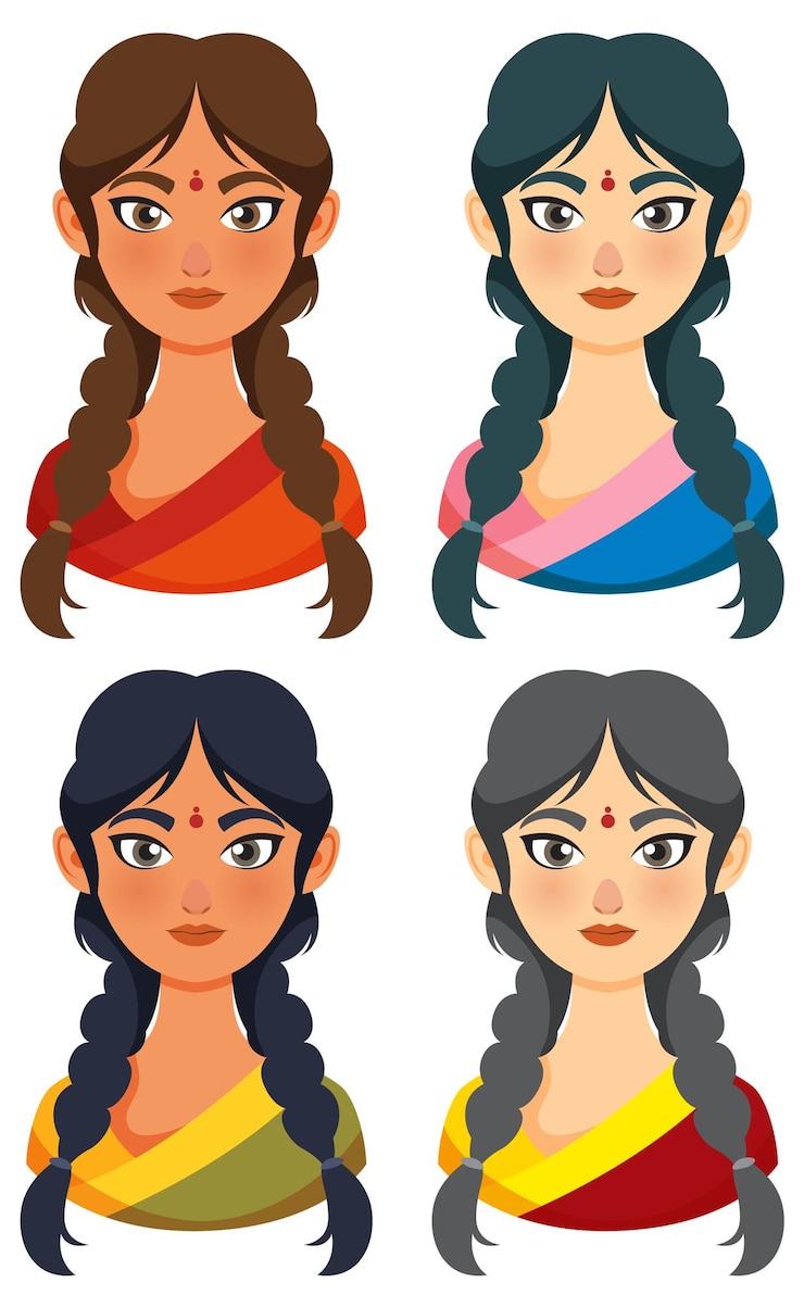 Vector Gratis indian women vector illustration
