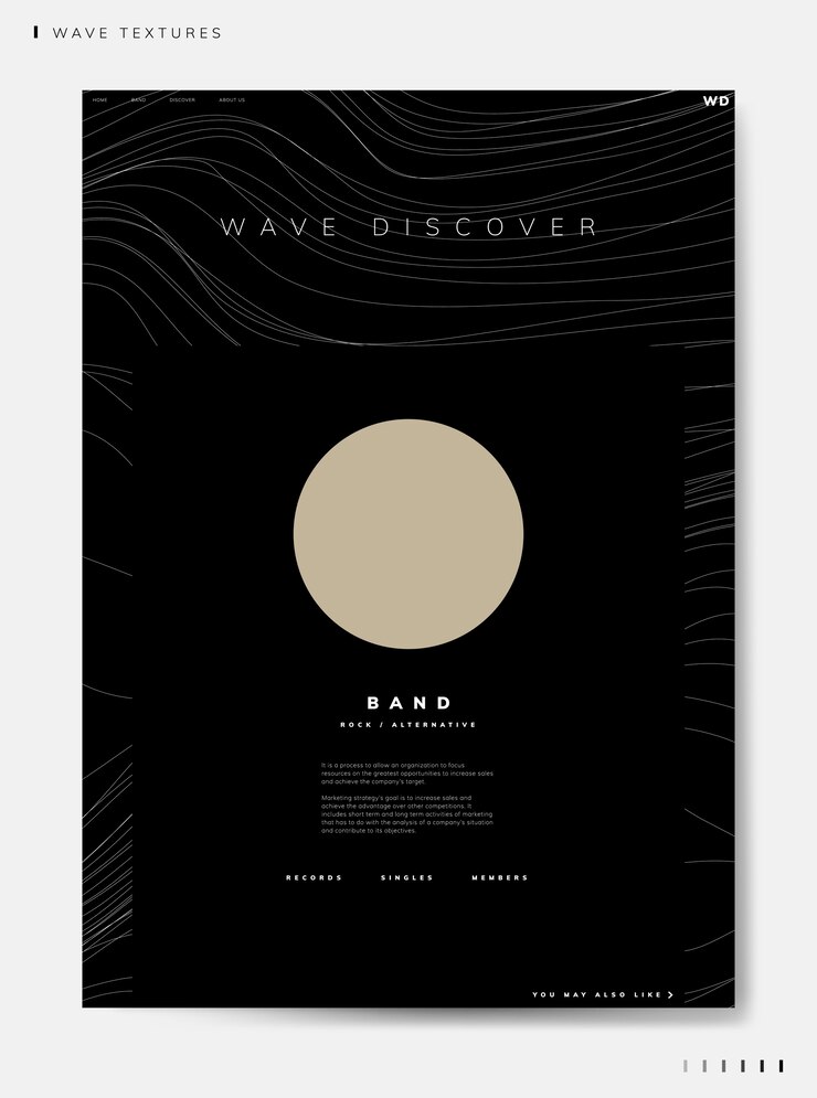 Vector Gratis info vektor band wave discover