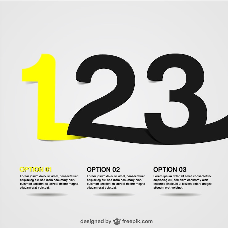 Vector Gratis infografis angka