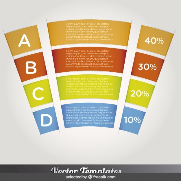 Vector Gratis infografis banner melengkung