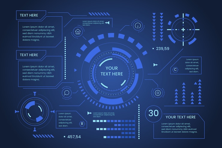 Vector Gratis infografis futuristik