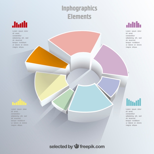 Vector Gratis infografis isometrik