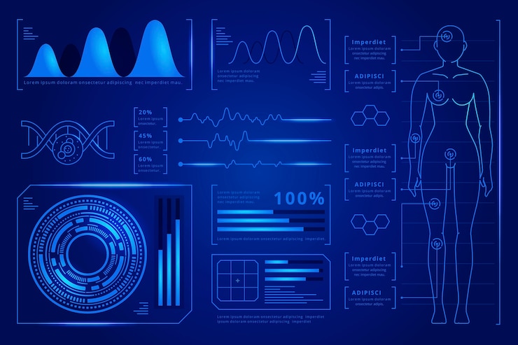 Vector Gratis infografis medis desain futuristik