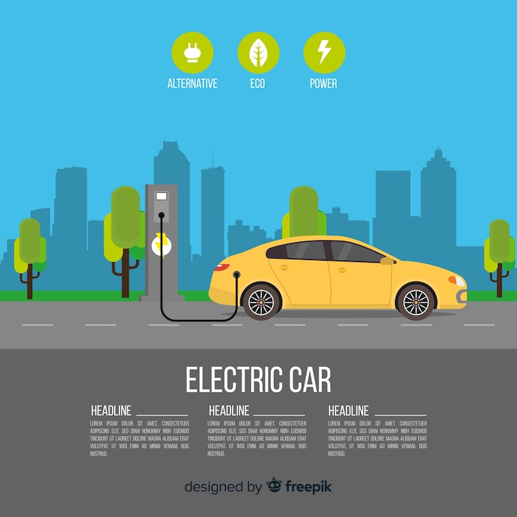 Vector Gratis infografis mobil listrik
