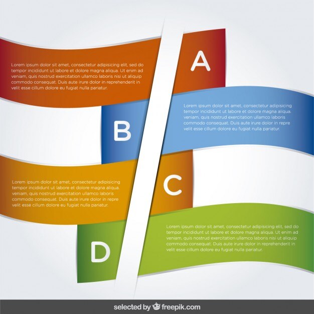 Vector Gratis infografis spanduk bergelombang