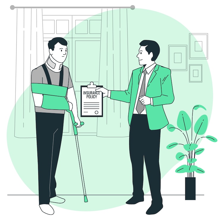 Vector Gratis injury concept illustration