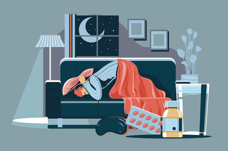 Vector Gratis insomnia concept illustration