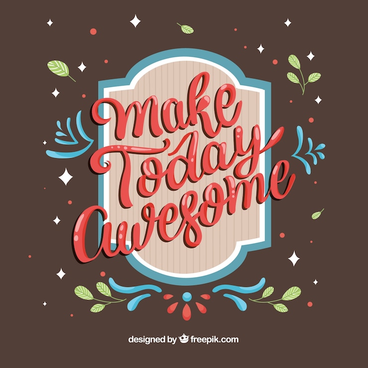 Vector Gratis inspirational lettering background with ornaments