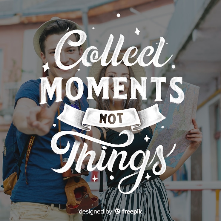 Vector Gratis inspirational lettering text background with photo