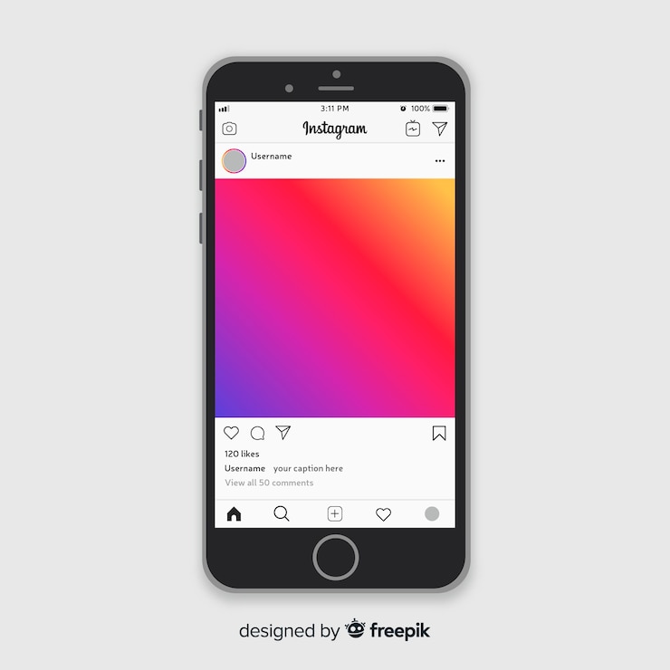 Vector Gratis instagram photo frame template