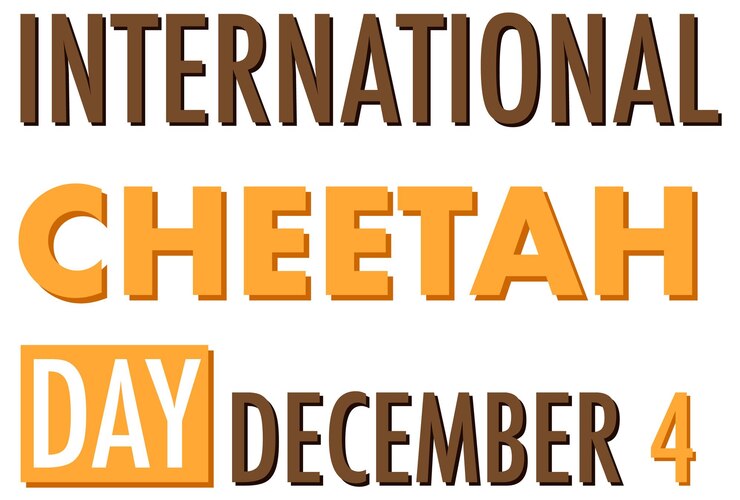 Vector Gratis international cheetah day poster template