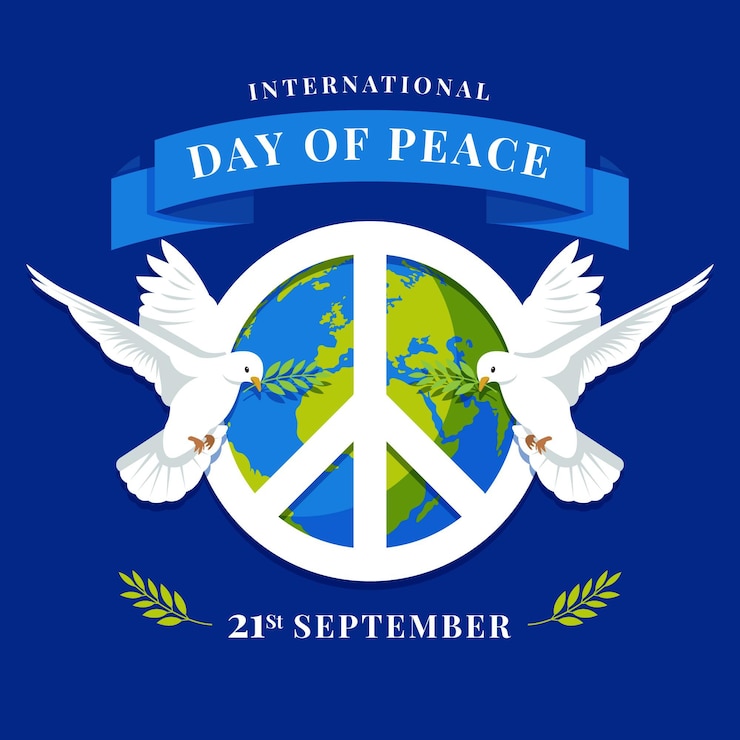 Vector Gratis international day of peace with peace sign