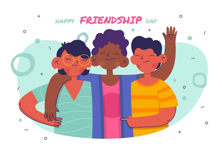 Vector Gratis international friendship day illustration
