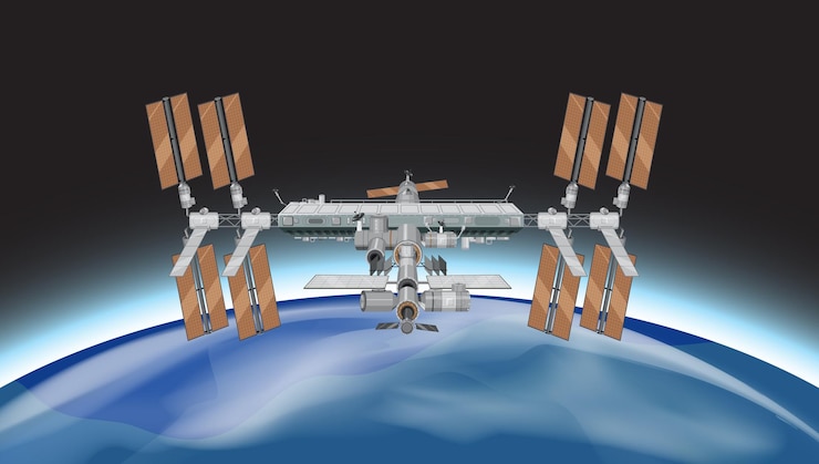 Vector Gratis international space station iss in space