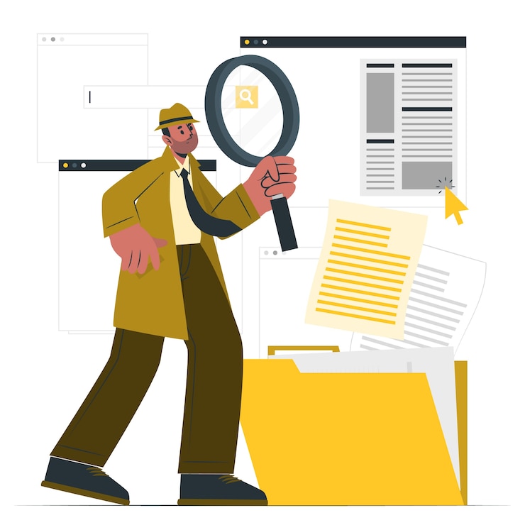 Vector Gratis investigation concept illustration
