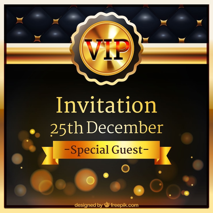 Vector Gratis invitation background vip bokeh