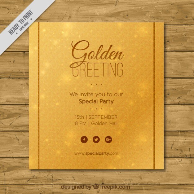 Vector Gratis invitation to a special party