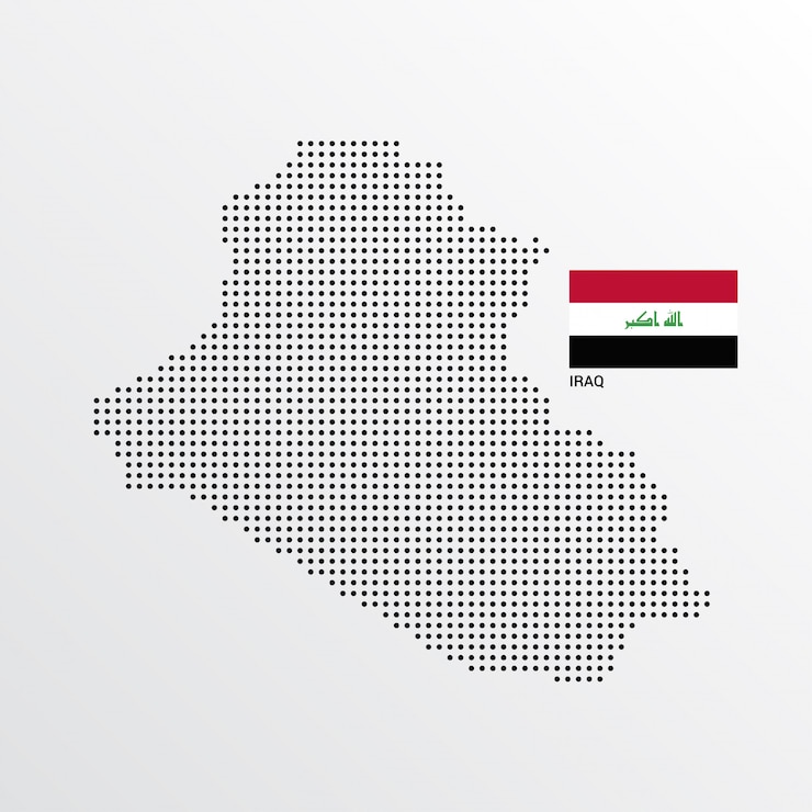 Vector Gratis iraq map design with flag and light background vector 