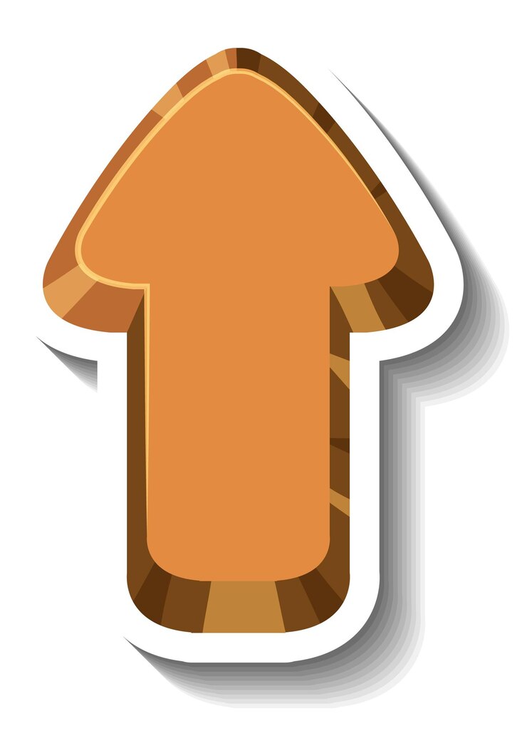 Vector Gratis isolated arrow button icon in cartoon style