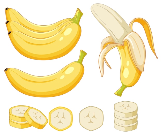 isolated banana fruit cartoon