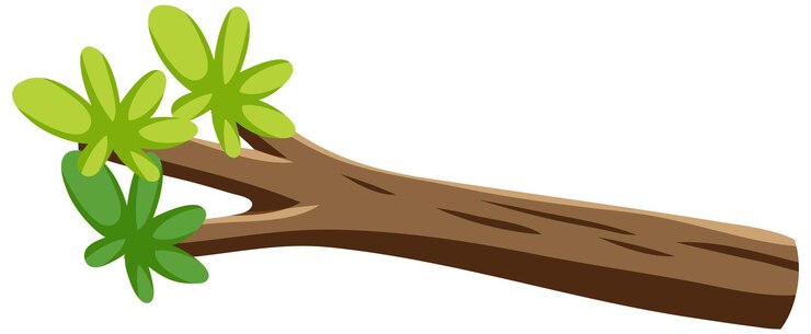 Vector Gratis isolated branch of tree