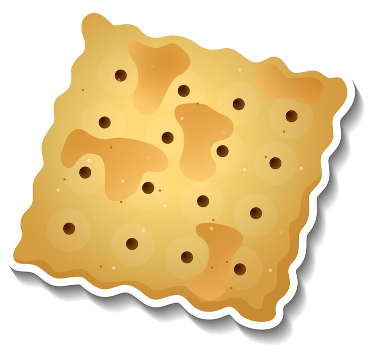 Vector Gratis isolated cracker biscuit in cartoon style