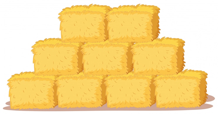 Vector Gratis isolated stack of straw