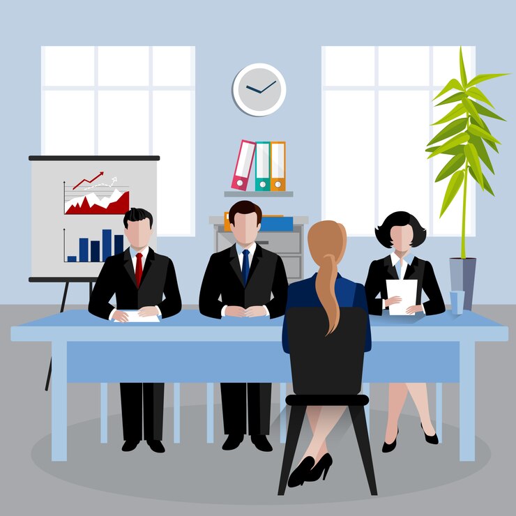 Vector Gratis isometric characters illustration, human resources doing interview 