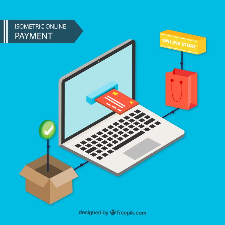 Vector Gratis isometric online payment background