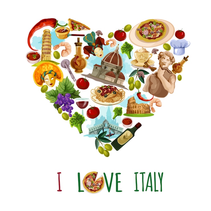 Vector Gratis italy touristic poster